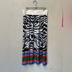 Magic Zebra Stripe Colorful Stretch Midi Skirt Plus 2X NWT  Photo 3