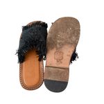 Loewe  Black Fringe Raffia Slide Sandals Size 38 / US 8 Photo 3