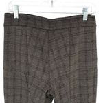Avenue Montaigne Womens Plaid Textured High Rise Cropped Pants Brown Black Sz 10 Photo 3
