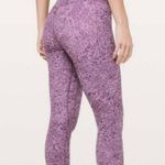 Lululemon  27”  floral align leggings purple size 6 Photo 0