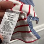 Nautica  striped shirt contrasting chambray cuff collar red white blue xl Photo 3