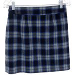 Loft Plaid Faux Wrap Mini Skirt 0P Preppy School Girl Dark Academia Grunge Y2K Photo 2