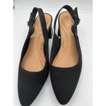 Hush Puppies Black Knit Slingback Heels Block Heel Pointed Toe Women Shoes Photo 1