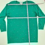 Vintage Casual Corner Studded Sweater Green Gold Tunic Removable Shoulder Pads L Size L Photo 7