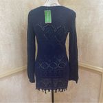 Lilly Pulitzer Acadia Navy V-Neck Tunic Sweater Sz S Photo 4