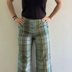 Talbots Green Plaid Fairy Cropped Pants Vintage Size 2 Photo 0