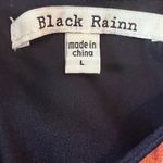Black Rainn  colorful abstract high low ruffle dress size large Photo 5
