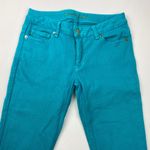 Michael Kors  Turquoise Blue Straight Leg Denim Jeans Size 0 Photo 1