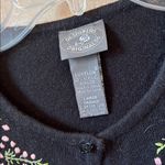 Designers Originals Black Cardigan with Pink Floral Embroidery large Photo 3
