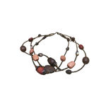 Women's Unbranded Brown Reddish Brown Beaded Layered Necklace One Size Photo 1