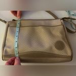 Liz Claiborne Vintage Iconic Signature Geometric Logo Purse 2 tone beige. Photo 7