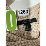 Forever 21 Woman’s  Contemporary Size Medium Tan Cable Knit Long Sleeve Sweater Photo 5