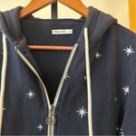 Marine layer  Stars Hoodie Celestial Full Zip Sweatshirt Cozy Blue White Size M Photo 3