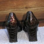 Stuart Weitzman Croc Block Heel Pumps Shoes Photo 5