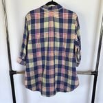 Catherines Plaid Garden Flannel Colorful Soft Comfort Summer Top Size 1X Blue Photo 3