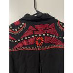 Vintage Collections western boho embroidered crochet floral lace sheer tunic / d Red Size XL Photo 3