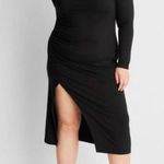 Future Collective with Reese Blutstein Long Sleeve Cut-Out Draped Midi Dress Photo 0