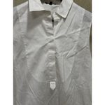 Theory Sleeveless Bib Tunic Dress White Luxe, Size Small Minimalist Photo 3