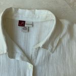 JM Collection Crisp White Linen Shirt sz 20W, NWT Photo 4