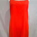 Halston Heritage Halston bright orange slip dress with gun metal studded detail size medium Photo 0