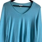 J Jill Women Sweater S Turquoise Lightweight Merino Wool Workwear Quiet Luxury Blue Photo 4