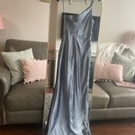 Revelry Jade Satin Dress Blue Size 4 Photo 7