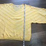 New York And Company Loose Fitting Boxy Style Yellow Short Sleeve Shirt Size Med Photo 6