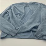 Michelle Mason Elegant Sky Blue V-Neck Sweater for Women Photo 9