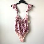 Free People Free People Take It Away Bodysuit Pink Rose Floral S Photo 3