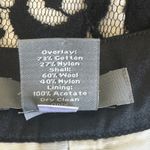 Ann Taylor  Pencil Skirt Womens 0P Black Cotton Lace Floral Elegant Formal Witchy Photo 4