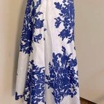 Gap Women Skirt Blue White Side Zip 100% Cotton Casual Floral Flowy Size 2 Photo 1