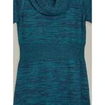 Apt. 9  Teal Blue Sweater Dress M Heathered Knit Cowl Neck Professional Cocktails Photo 9