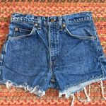 Levi's VINTAGE ORANGE TAB DARK WASH CUT OFF DENIM SHORTS Photo 0