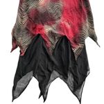 Vintage Y2K Gothic Whimsigoth Fairy Handkerchief Hem Midi Dress Zebra Size M Red Size M Photo 9