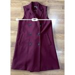 J. McLaughlin burgundy Nova Double Breasted Notch Collar Vest size XS Photo 5