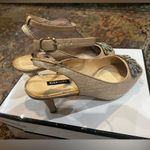 Alex Marie FINAL PRICE  "Marla" Leather Ankle Strap Open Toe Heels Ceylon Beige Photo 5