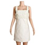 BHLDN  Meadow Embellished Square-Neck Mini Dress, Ivory, 8 (US) Photo 5