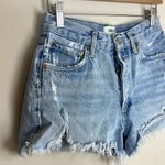 AGOLDE Parker Shorts Button Up Fly Distressed Size 25 Photo 1