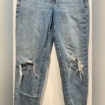 Old Navy  Size 0 Distressed High Waist OG Straight Cotton Denim Jeanz Photo 2