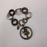Signed SR Made In USA Costume Jewelry Bracelet With Spinning Hula Girl Charm Photo 0