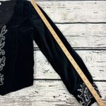 Snak Women's 100% Cotton Outer Embroidered‎ Velvet Long Sleeve Jacket [Size 10] Black Photo 6