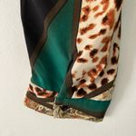 SheIn Women's Button Front Tie Waist Animal Print Paisley Long Sleeve Shirt Dress XL Photo 6