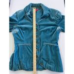 Sunny Leigh  SUPER SOFT TEAL VELVET JACKET‎ SIZE 6 Vintage Photo 8