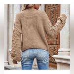 Moon & Madison Tan Lantern Sleeve Sweater Size M Size M Photo 1