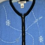 Vintage Bechamel Woman Christmas Sweater Vest‎ Blue Size 1X Photo 1