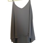 Torrid  Women's Dark Grey Lace Up Spaghetti Strap Tank Photo 2