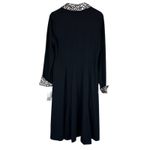 Robbie Bee NWT Shirt Dress Womens 12 Black Contrast Collar Modest Church Mod Photo 2