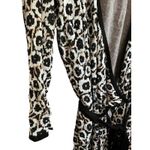 Diane Von Furstenberg  DVF Wrap Cardigan Sweater 3X‎ Animal Print Black Trim Photo 4