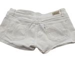 Levi's Size 13 Logo White Short Stretch Denim Shorts 5-Pocket Belt Loop Photo 2
