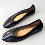 J.Crew  Lizzie Leather Ballet Flats Black Women’s‎ Size 8.5 Photo 4
